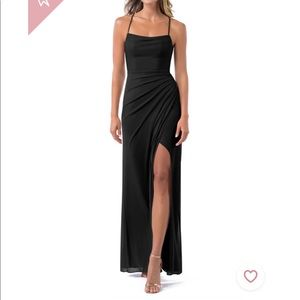 Azazie Kalea dress in black, size 4.